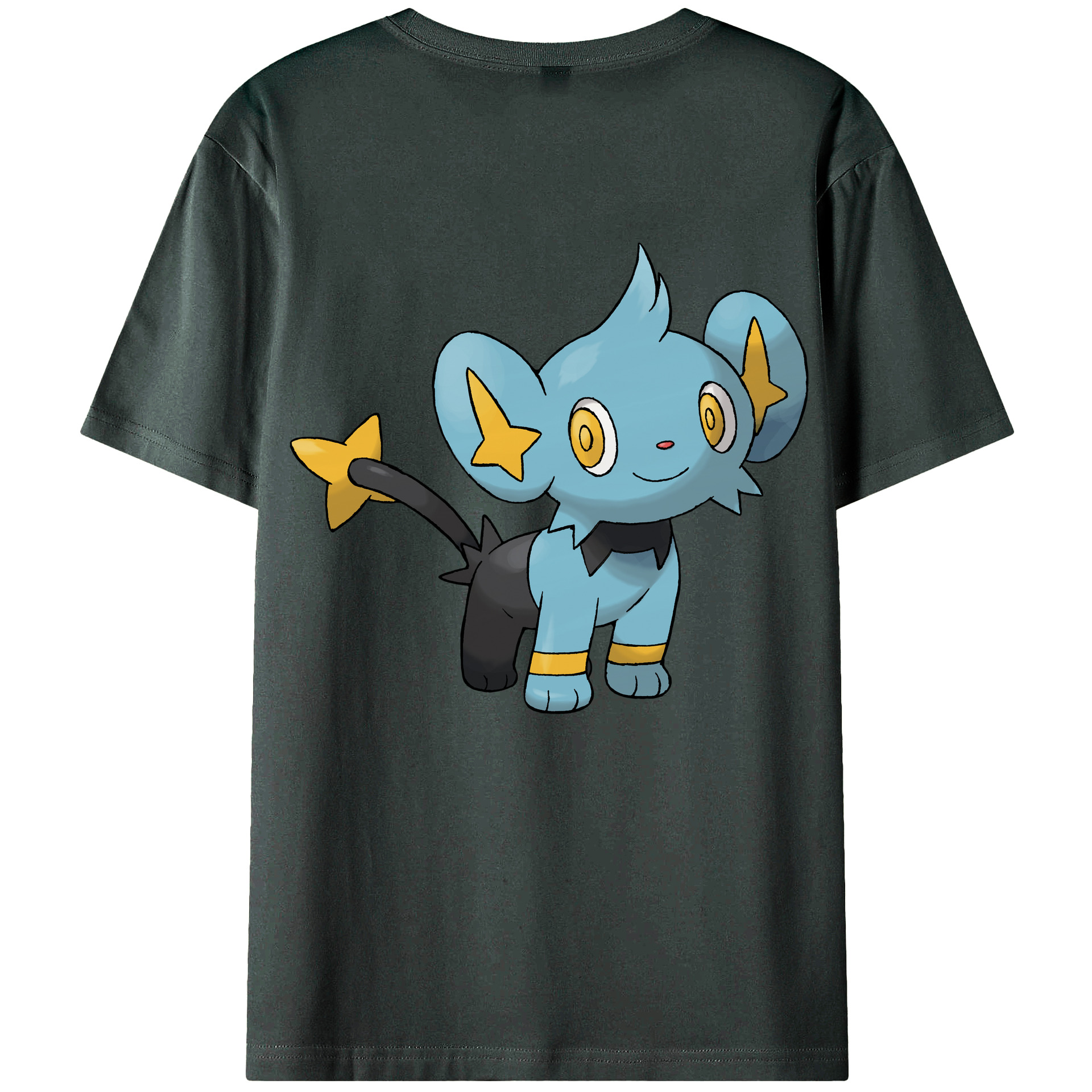 （画像用） ポケットモンスター Pokémon 綿100％ メンズ半袖Tシャツ（バックプリント） 通気性